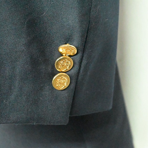 Joseph Feiss 50 Tall Navy Blue Gold 2 Button Blazer Suit Jacket Sport Coat - Picture 6 of 10